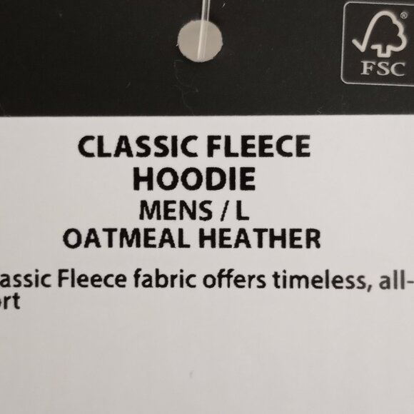 NWT DSG Classic Fleece Hoodie Mens Oatmeal Heather Beige CHOOSE SIZE - Picture 10 of 10